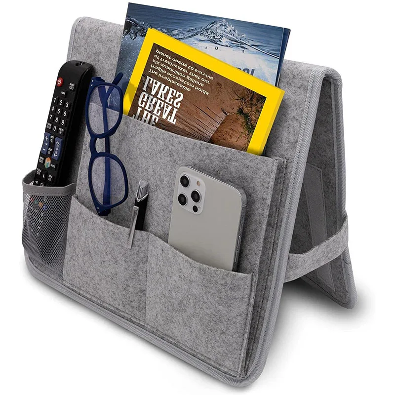 Remote Control Magazine Tablet Holder Bunk Bed Organiser Storage Bedside hanging organizer felt Sofa Armchair Bedside Caddy