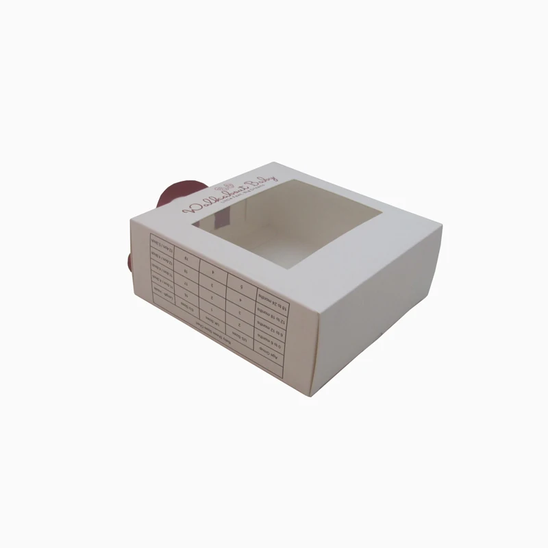 Wholesale Hot Selling Baby Shoe Paper Packaging Boxes With Window Customize Logo Printing  Paper Box With Handle