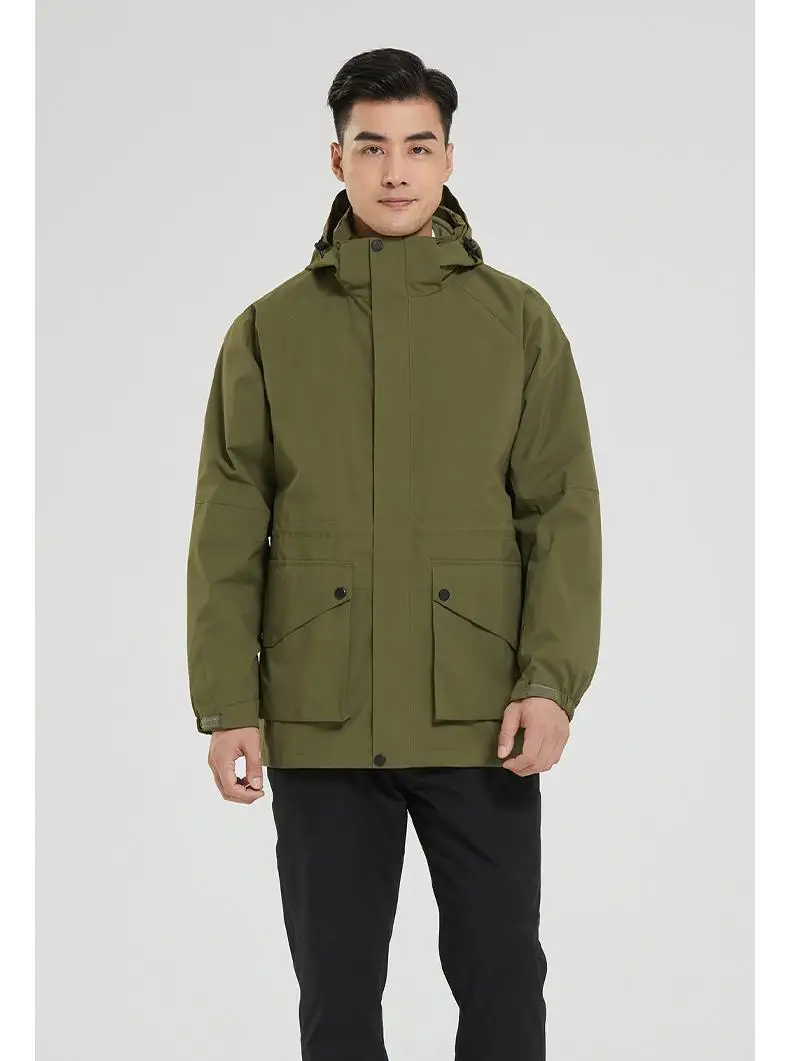 Custom Logo Outdoor Mountains Detachable Jacket Men Weatherproof Plain Coat Xl Multi Size Black Polar Fleece Jacket For Men