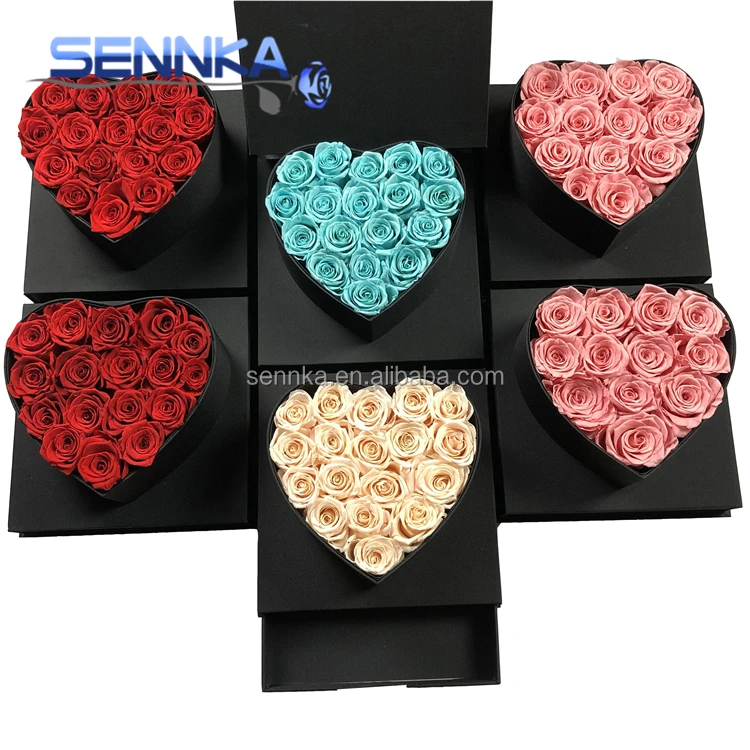 Preserved Rose in Luxury Gift Box Wedding individual Eternal Roses