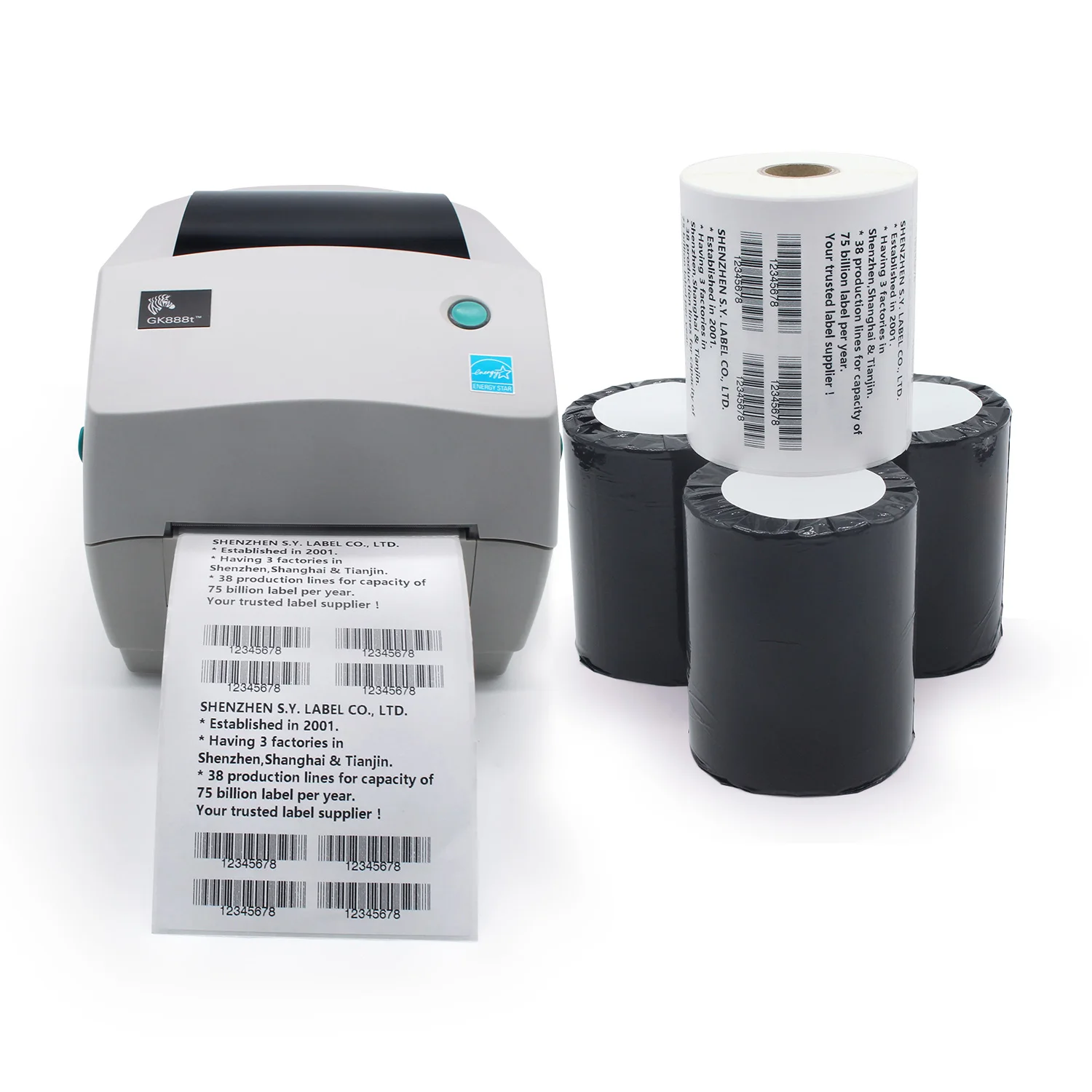 Custom 4*6 Direct Thermal Packing Label 4x6 Self Adhesive Barcode Shipping Stickers Roll Printer Label