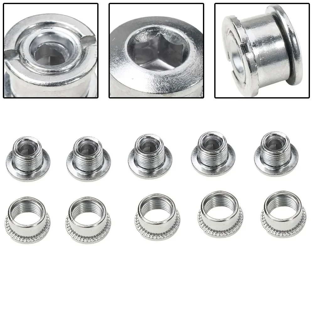 New M8x0.75mm Titanium Alloy Chainrings Bolts CNC Machined Crankset for MTB BMX Bikes Customized Parts