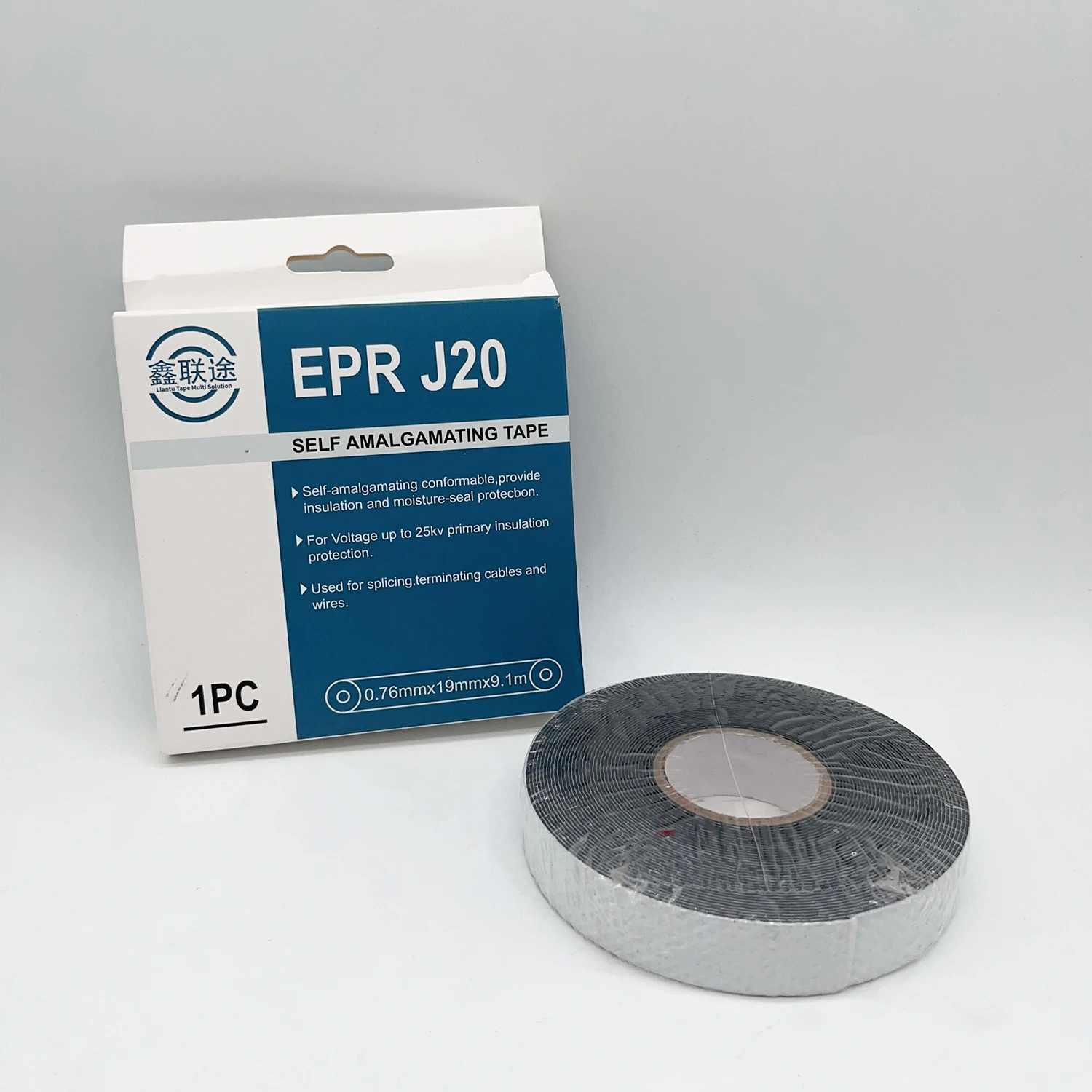 Factory Supply High Voltage Waterproof Black Rubber EPR Insulation Strong Adhesive Self-Amalgamating Tape
