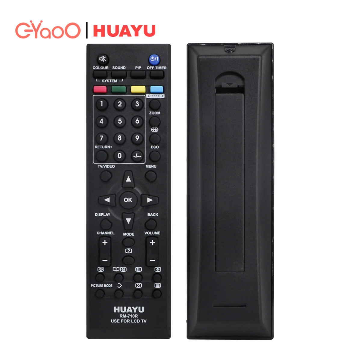 New RM-710R precision TV remote control, black material environmental protection TV universal remote control