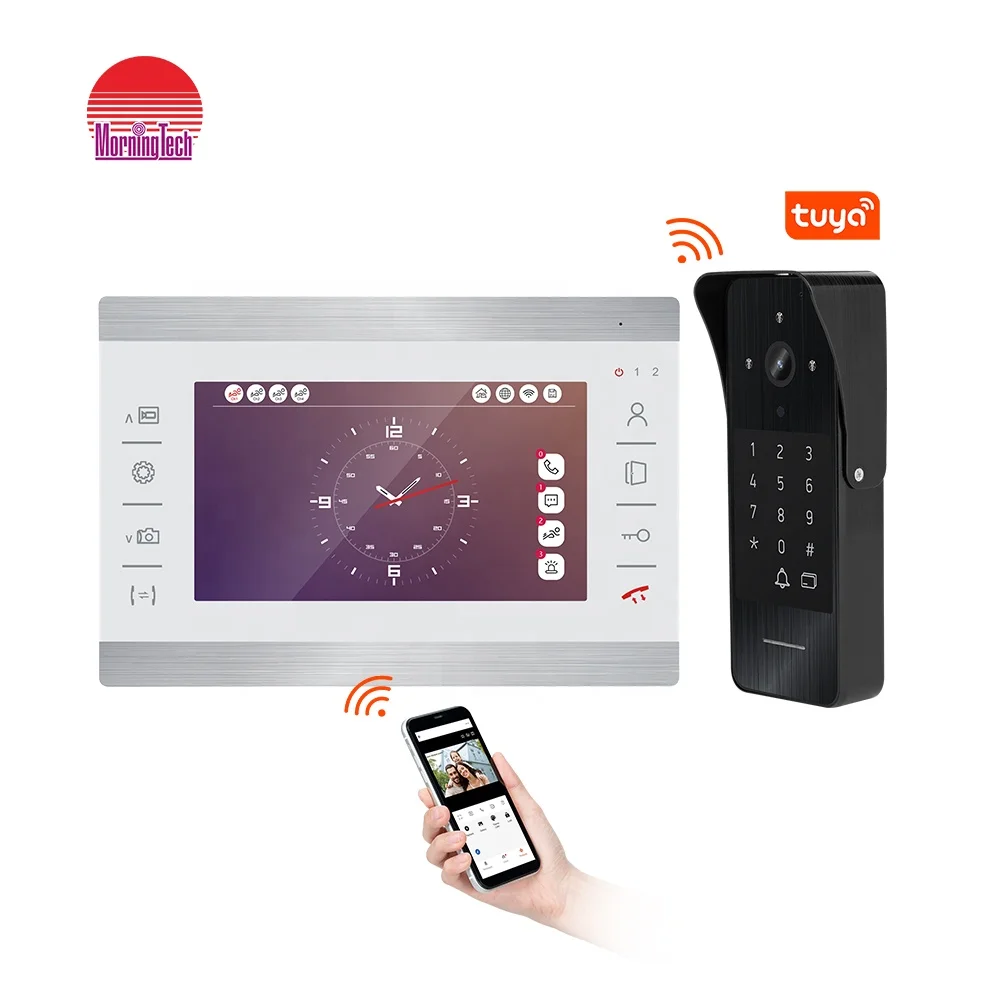 7 Inch WiFi Doorbell Camera Video Intercom 4 Wire Video Door Phone Intercom System for Villa Home Apartment