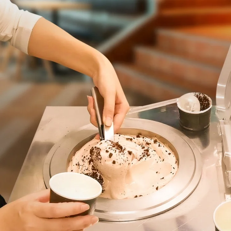 mobile commercial thai professional soft milk ice cream making display machine for gelato automatic in turkey