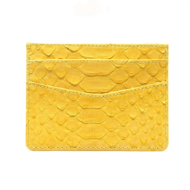 High grade genuine python leather card holder thin and light card bag wallet for gift