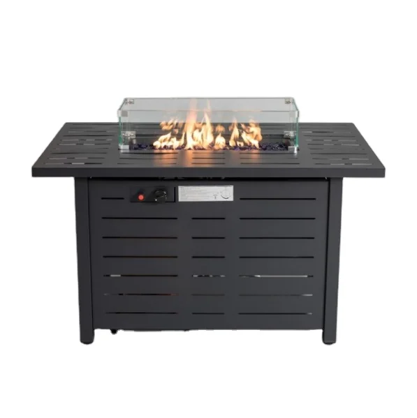RS-R42001 42 inch Rectangular pure iron 50000 BTU Outdoor Propane fire pit Gas Fire Pit table for garden patio