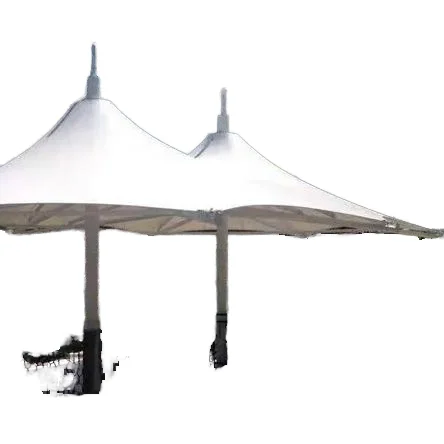 Современный дизайн открытый кофейный затеняющий зонт на растяжение PVDF архитектурная мембрана для парков