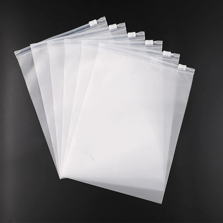2024 Small Clear Clothing Zip Lock Bags CPP BOPP PE PVC Offset Printing Recyclable Custom Frosted Plastic Zipper Bags