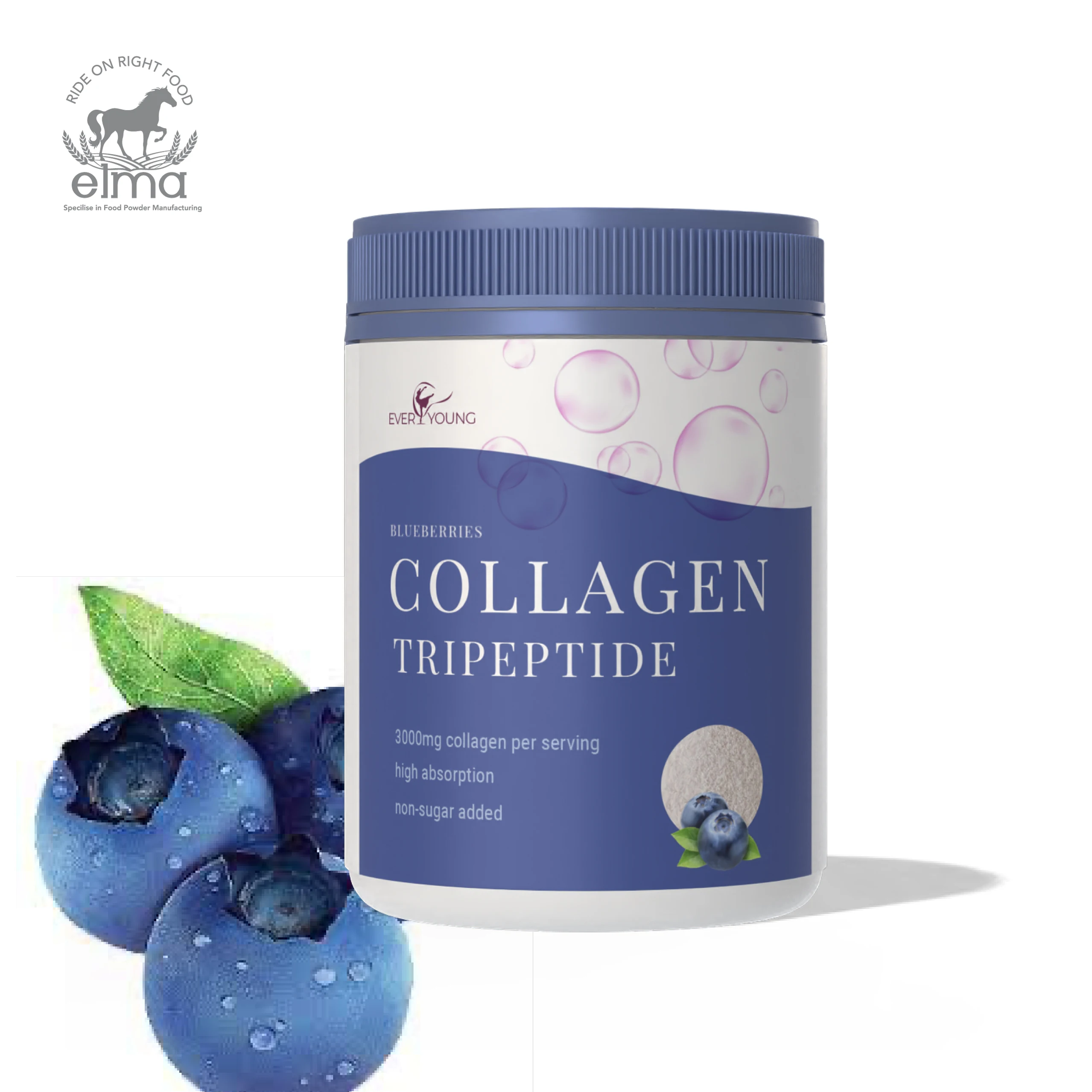 Лучшее поглощение черника коллагеновый косметический напиток улучшающий структуру кожи отбеливающий пептидный порошок