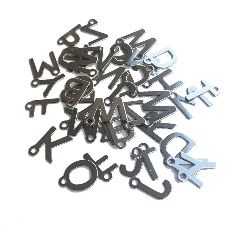 Boutique luggage clothing stainless steel 26 uppercase and lowercase letters pendant