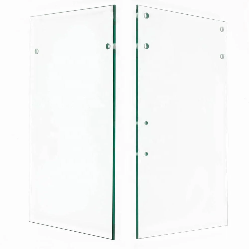 Tempered shower glass for frameless sliding shower doors