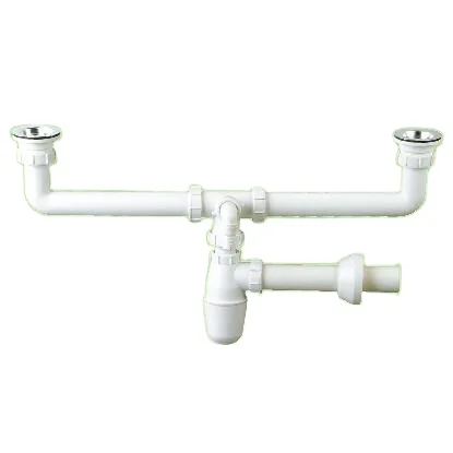 Double basin drainer,siphon waste,plastic sink siphon