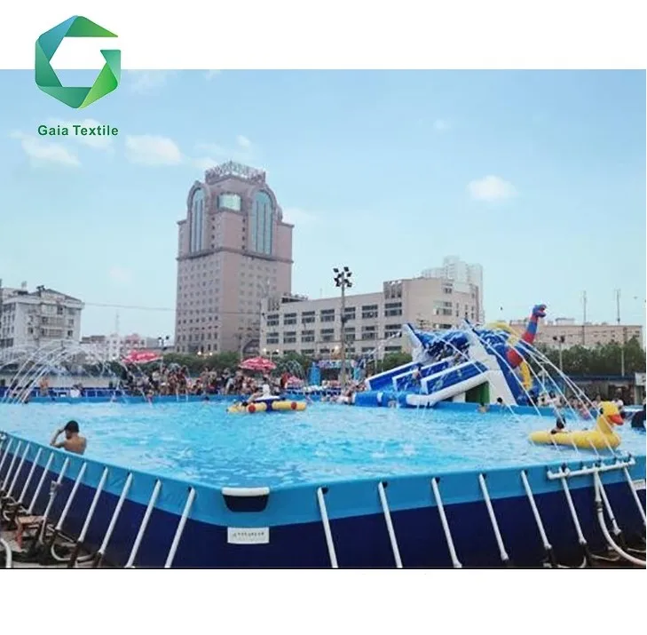 Gaia wholesale retractable pvc coated   fabric waterproof tarpaulin for swimming pool and water play equipment