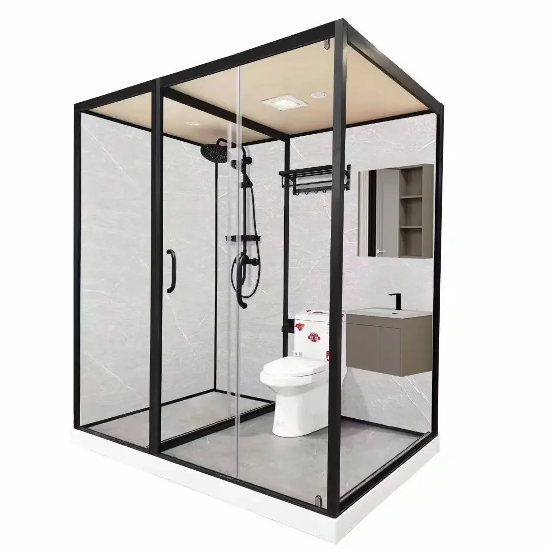 Integrated Bathroom Pods Shower Room Prefabricated Modular Bathroom Unit Shower Cabin With Toilet