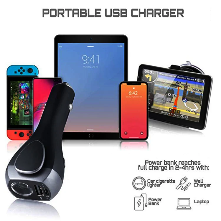 
HONGKONG electronic fair Best Selling Emergency Multifunctional power bank Car Safety Hammer 