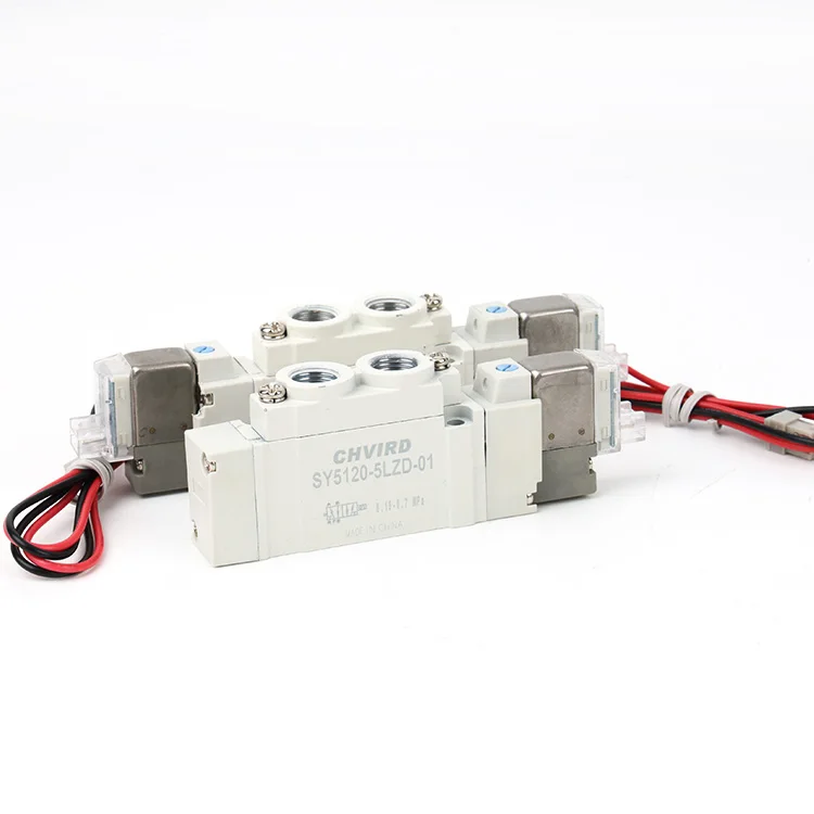 SMC Type Electric Air Valve SY5120-5lzd-01 5/2 Way DC 24v Double Acting Pneumatic Solenoid Valve