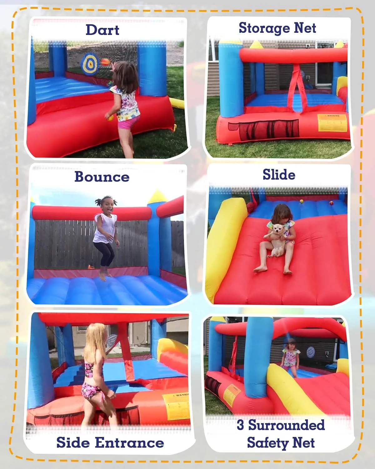 High Quality Customizable PVC Inflatable Jumping House Small Indoor Bouncy Castle Toys Jumping Fun Logo Sales Rentals