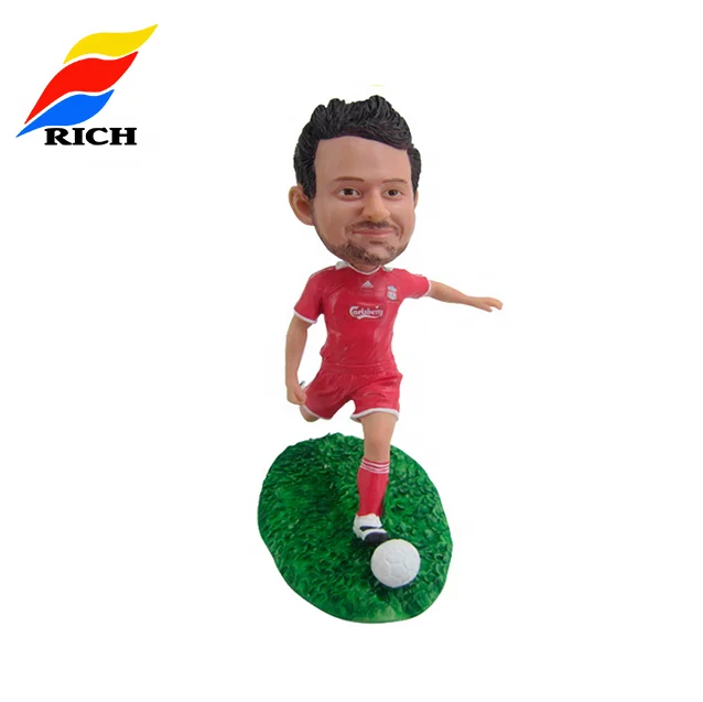 polyresin resin  folk art bobble head doll,styling head doll,bobble head custom resin figure anime