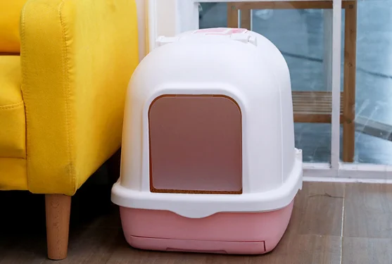 Large Size Totally Closed Pet Poop Cleaning Anti-splash Cat Litter Box