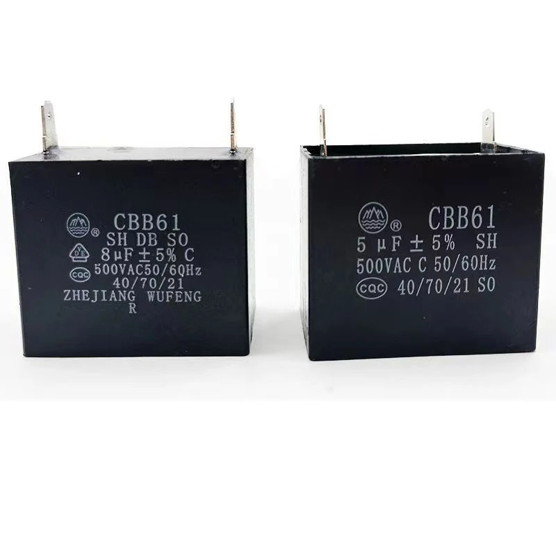 Polypropylene film electric fan parts Fan capacitor cbb61 for fan motors made in China