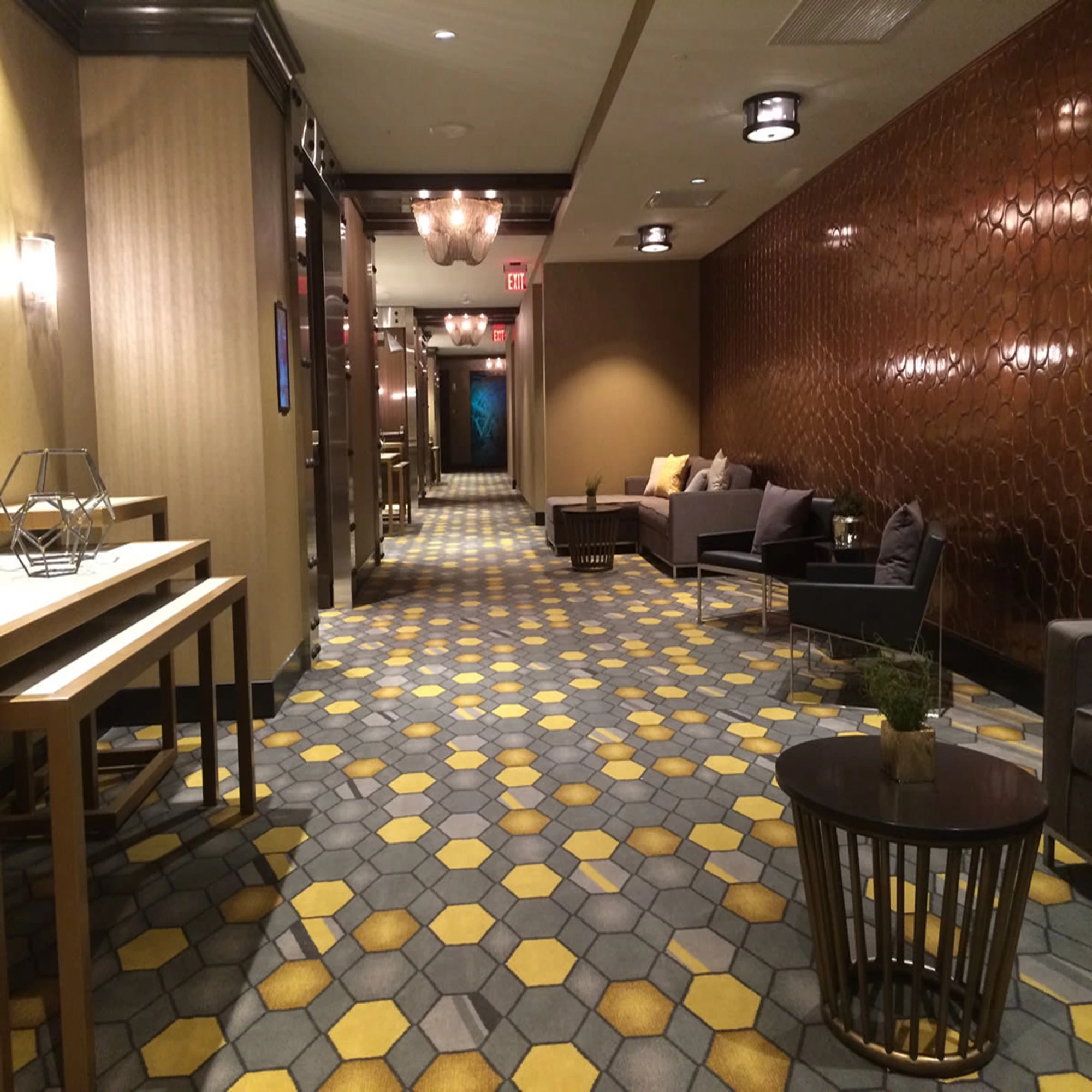 Home Used Printed Carpet For Luxury Hotel  Action Backing Wall to Wall Capet