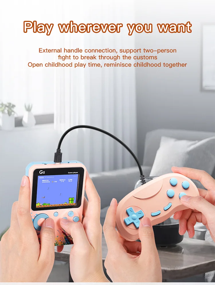 Классическая игровая консоль G5 macaron ручная sup ретро