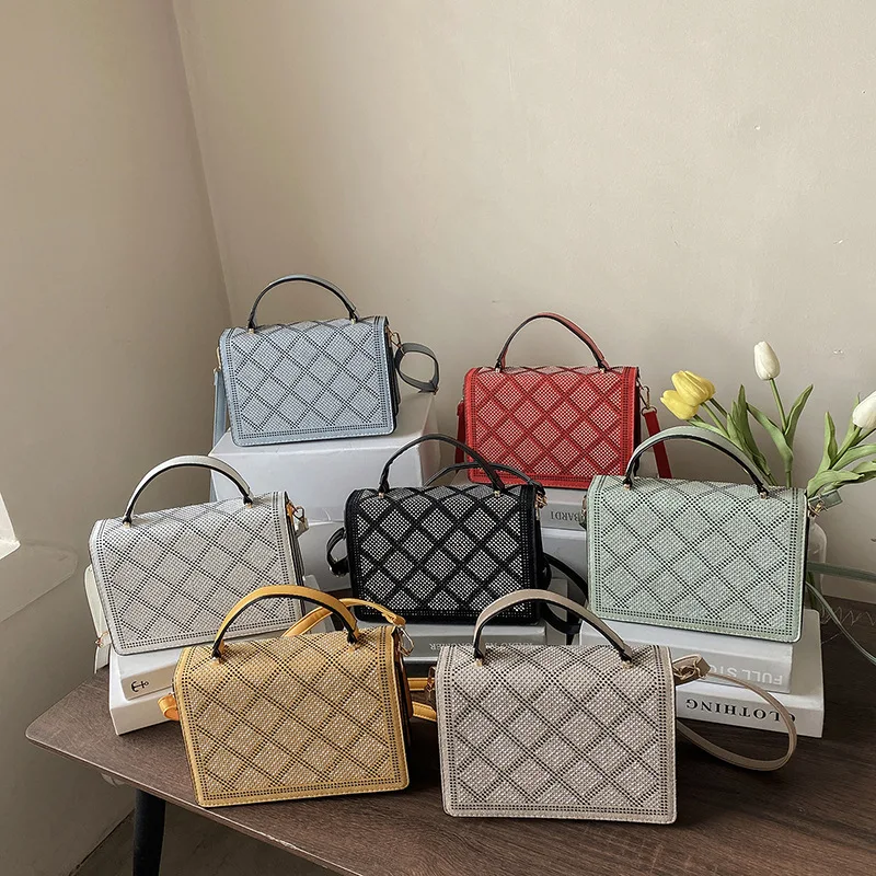 Unique style diamonds hand bags ladies shoulder messenger handbags luxury purses for