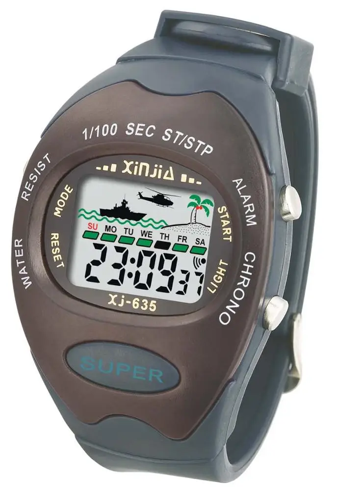 low price nice electronic Sport Digital brand automatic  chain wrist watch for men