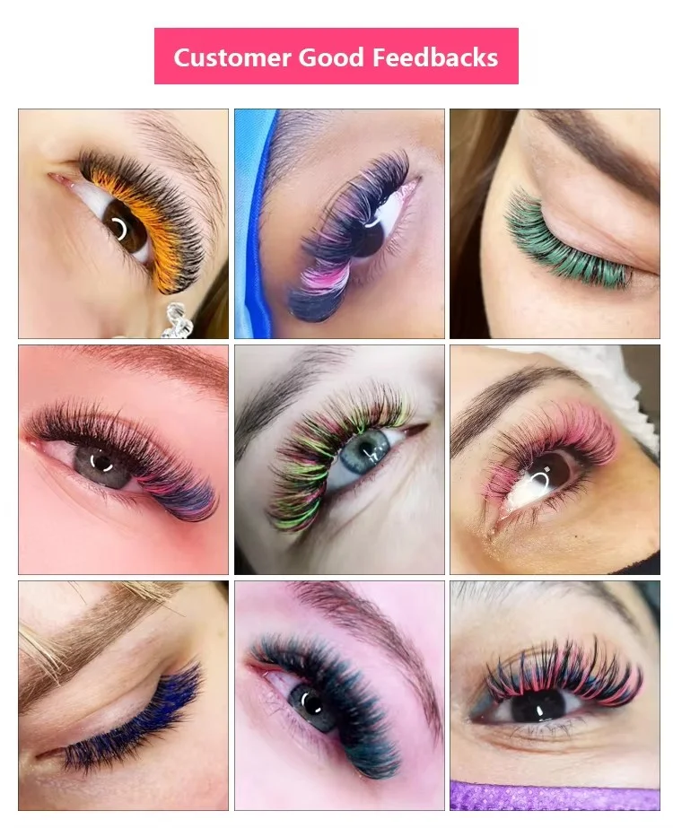 Handmade Classic Silk Individual Russian Volume Extensions DD Curl 0.05 0.03 C D Tray Cashmere PBT Tray Eyelash Extensions Boxed