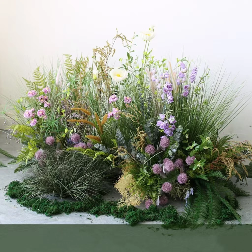 Customized DIY Ins Artificial Plant Reeds Haystacks Soft Installation Landscaping Flowers Deco Hotel Restaurant Corner Garden