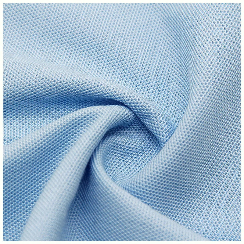 China Factory Custom Pique Knit Fabric 60 Cotton 40 Polyester For School Uniform Polo Shirt
