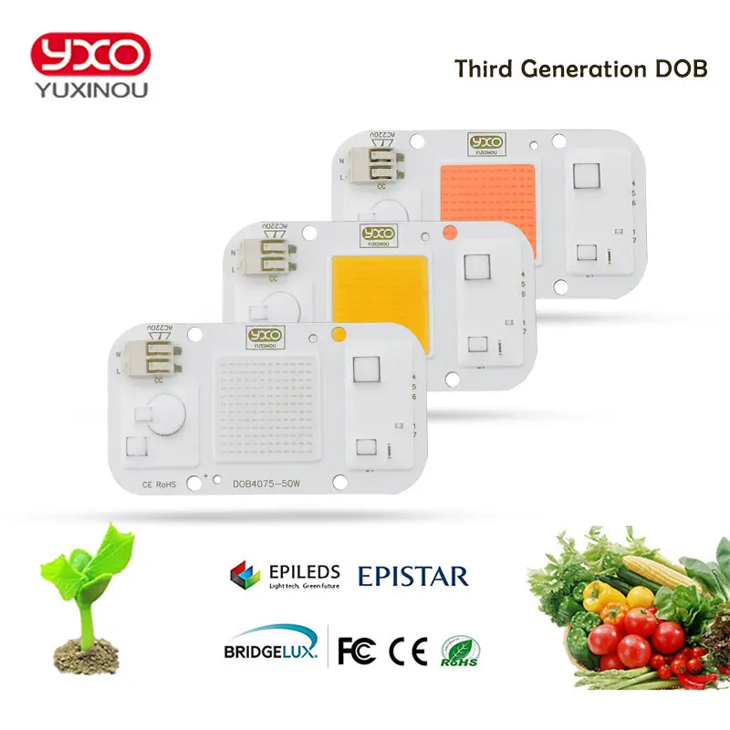 Полный спектр светодиодов Cob Epistar Cxb 3590 светодиодный чип 220 В Chipe Led