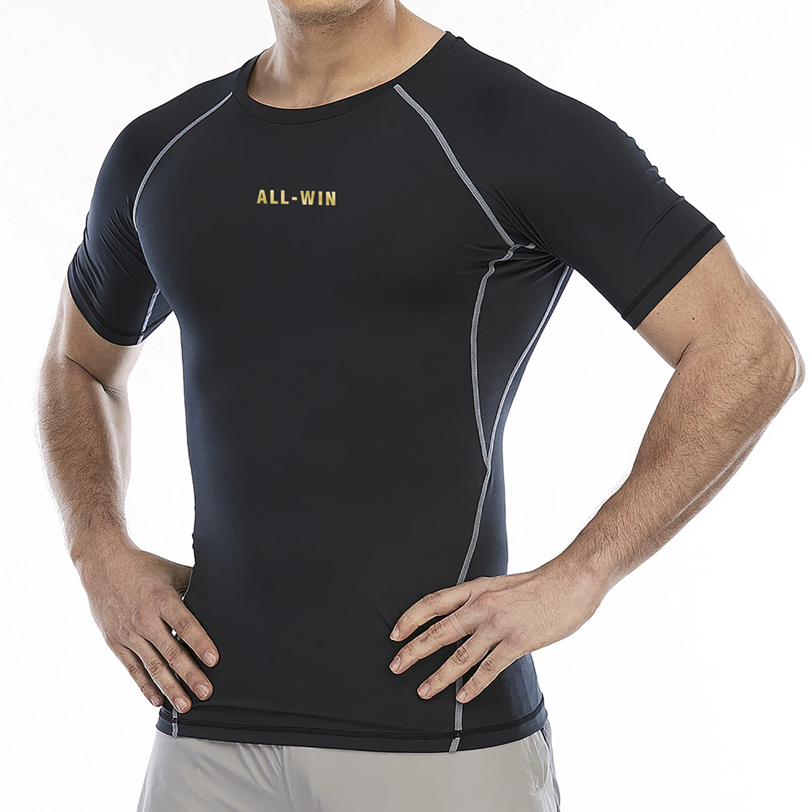 Оптовая продажа, индивидуальная облегающая одежда для бега и фитнеса, тренировочная Спортивная футболка для тренажерного зала, мужские рубашки для мышц