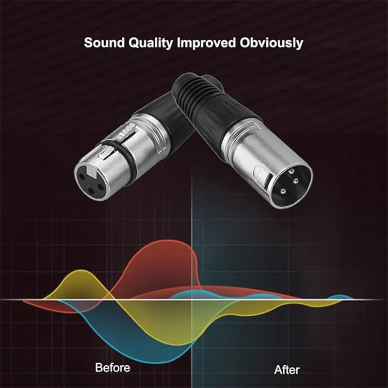 3/5 Pin XLR Solder Plug Cable Connector Microphone Audio Socket Made of Zinc Alloy for High Conductivity and Ultra-Low Noise