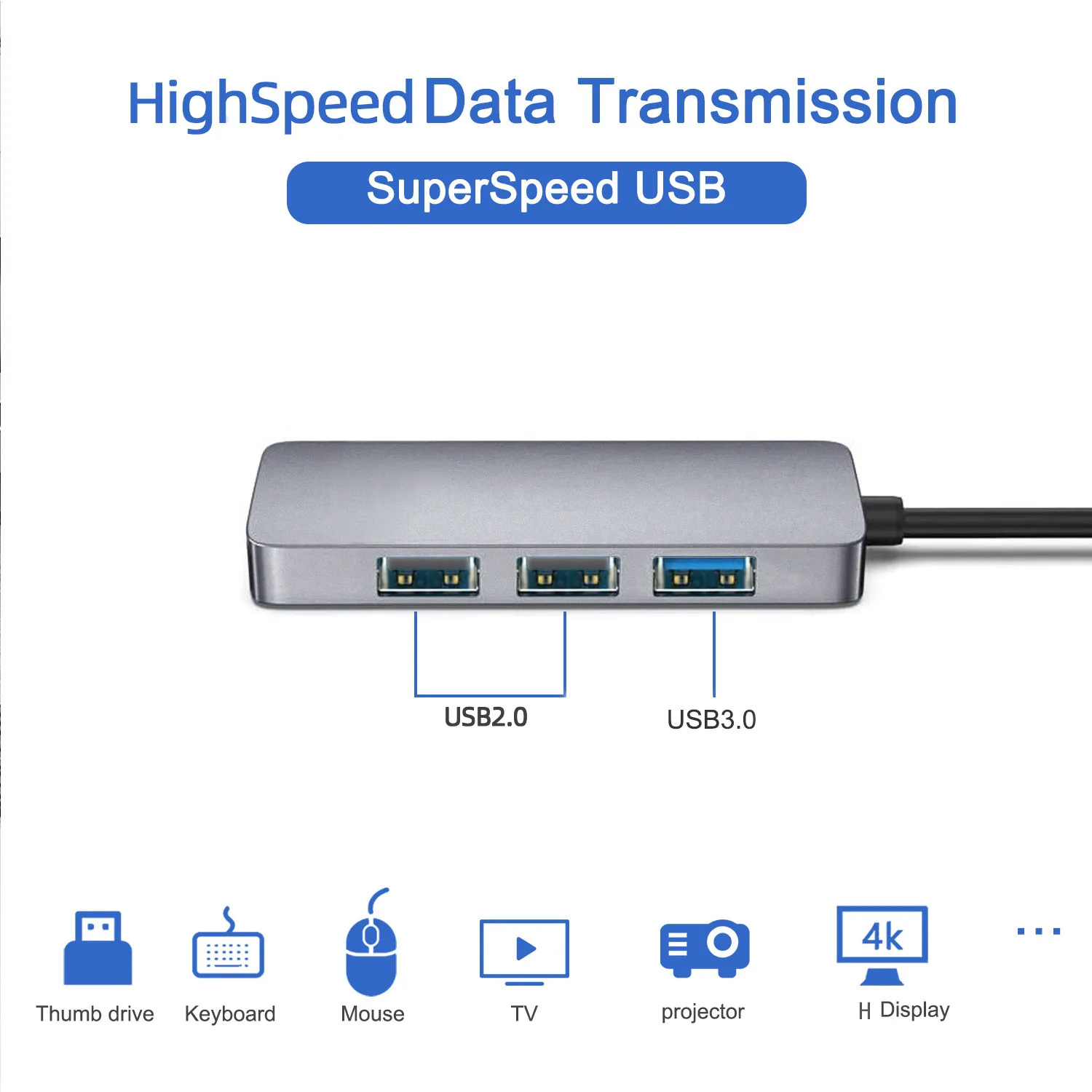 Premium Quality 4 in 1 USB 2.0 3.0 Hub For Laptop Surface Pad USB Hub USB C Hub Multiport Adapter