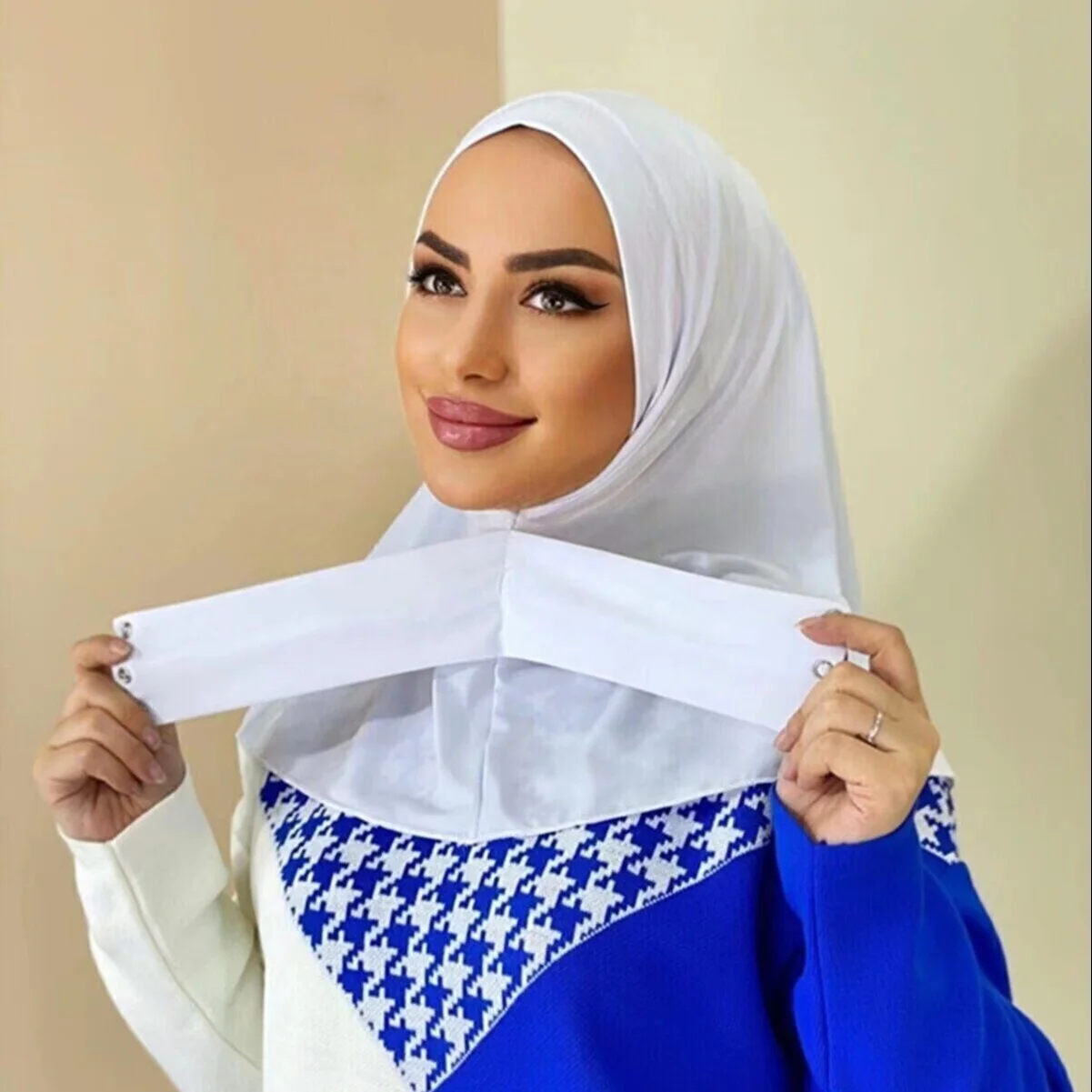 Готовый хиджаб с застежкой-молнией дышащий мусульманский головной платок шали на шею Женский тюрбан шапка мусульманская