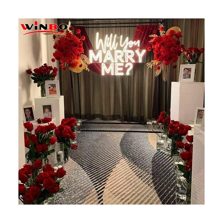 Winbo Dropshipping Rgb Wall Custom Logo Neon Sign Letters Led Neon Sign Light Acrylic Custom Wedding Wings Neon Strip Light