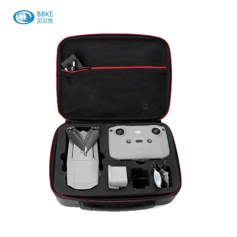 Custom Portable Zipper Eva Case Dji Drone Storage With Strap Carrying Waterproof Eva Case For Dji Mavic Air 2 Drone Accessories