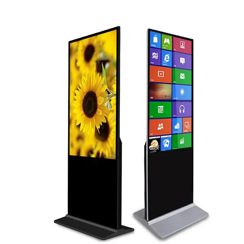 Floor Standing Interactive Touch Totem Display Digital Signage Kiosk Indoor 4k Monitor Advertising Player Lcd Screen