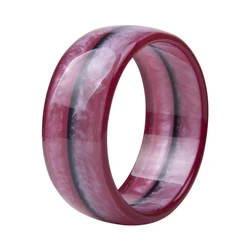 2019 Cheap Price Wholesales Jade Colour Resin Bangle Jewelry Multicolor combination Stripe Wide Bangle Jewelry