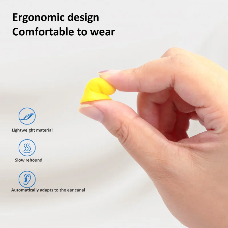 Ultra Soft 37dB Foam Ear plugs Best Anti-noise Sponge Earplugs for Sleeping Snoring Travelling Motorcycle Ear Protectors