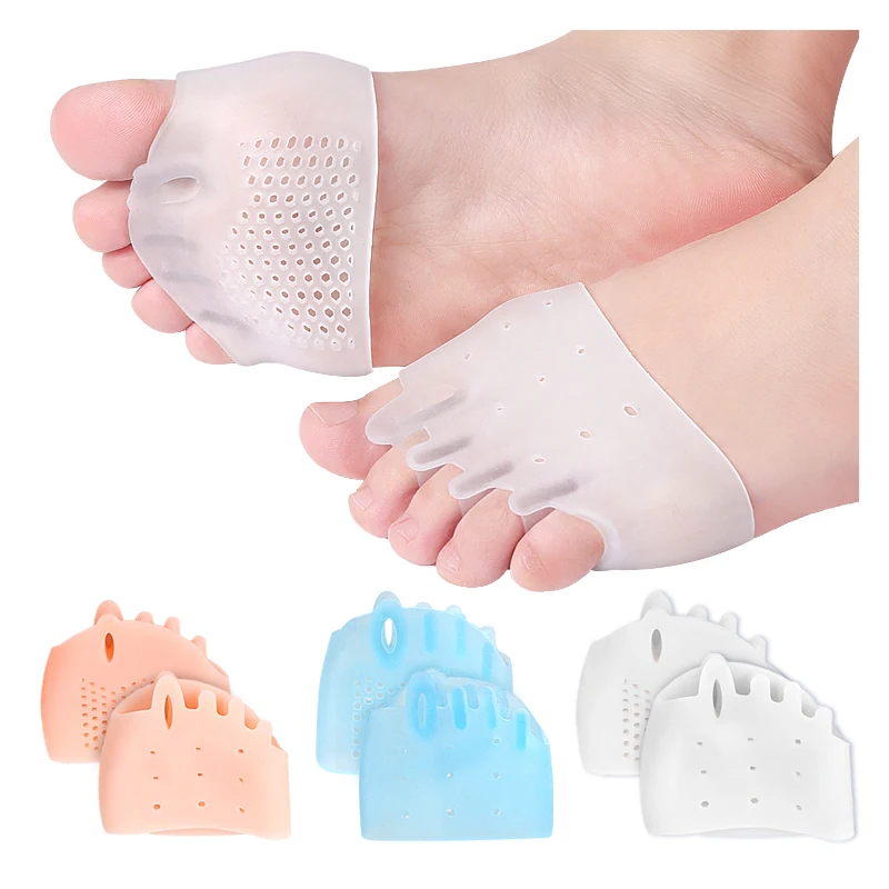 Comfort Shock Absorbing Split Toe Forefoot Pad Toe Separator Metatarsal Pad5 Hole Toe Separator Hallux valgus