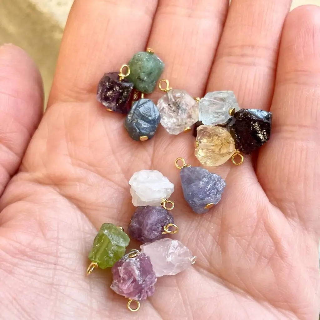 Wire Wrapped Gemstone Pendant jewelry findings components birthstone charms for jewelry making