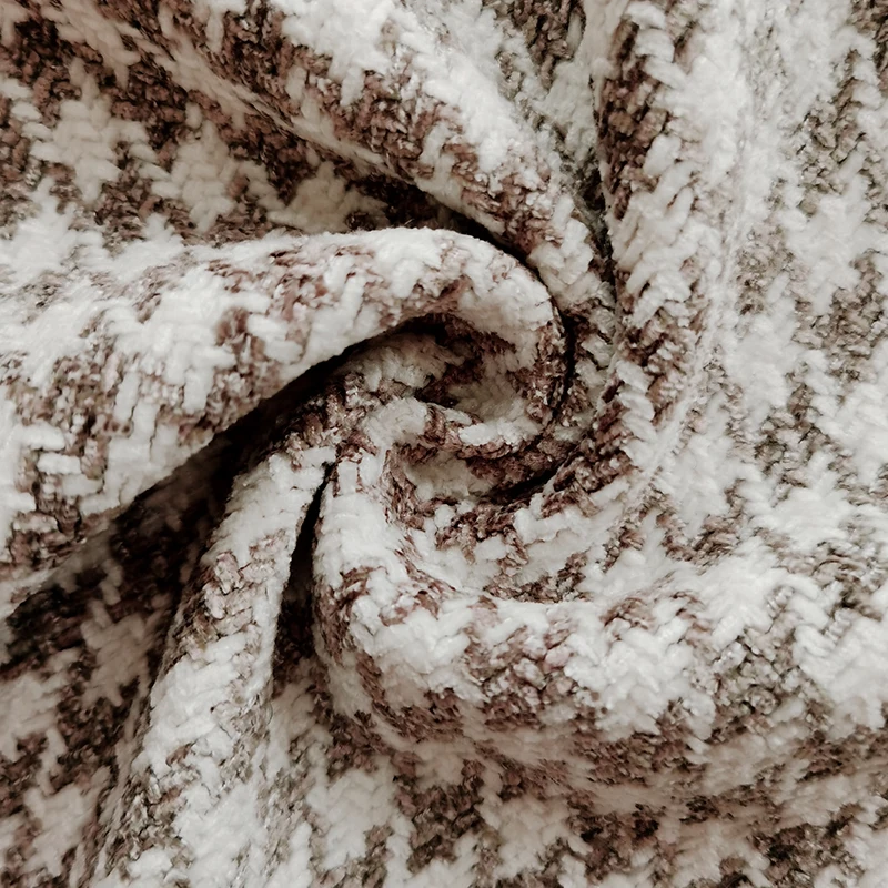 Fashion Pattern Polyester Viscose Mixed Fabric Luxury Furniture Sofa Upholstery Material