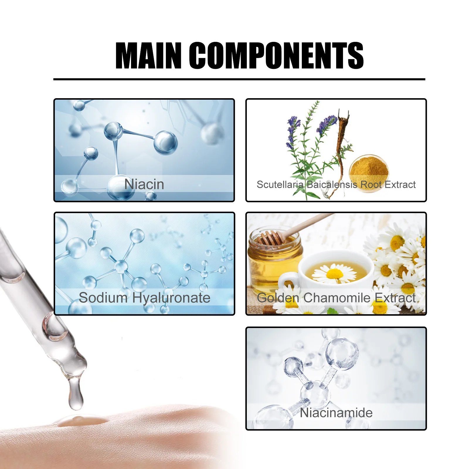 Wholesale Moisturizing&Whitening Skin  Acne and Pore Shrinking Nicotinamide Serum