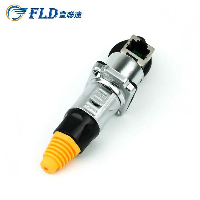  Панельный разъем для монтажа кабеля IP65 RJ45 8p8c Female Ethernet