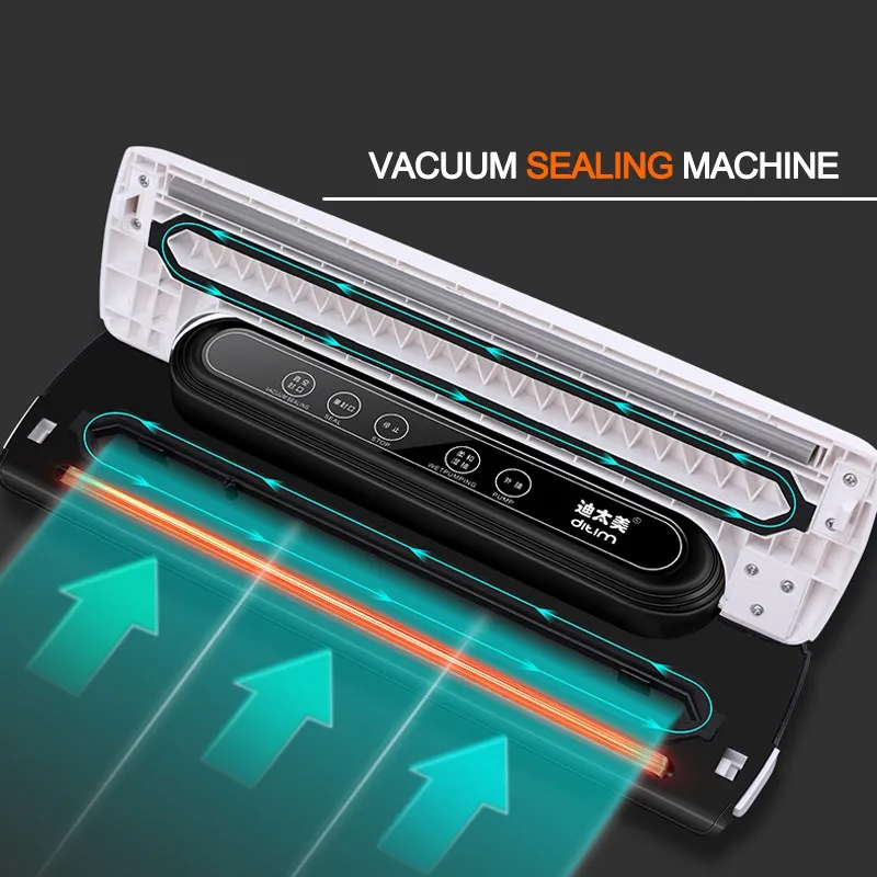 Вакуумный упаковщик, лучший портативный кухонный вакуумный упаковщик для пищевых продуктов с 10 пакетами