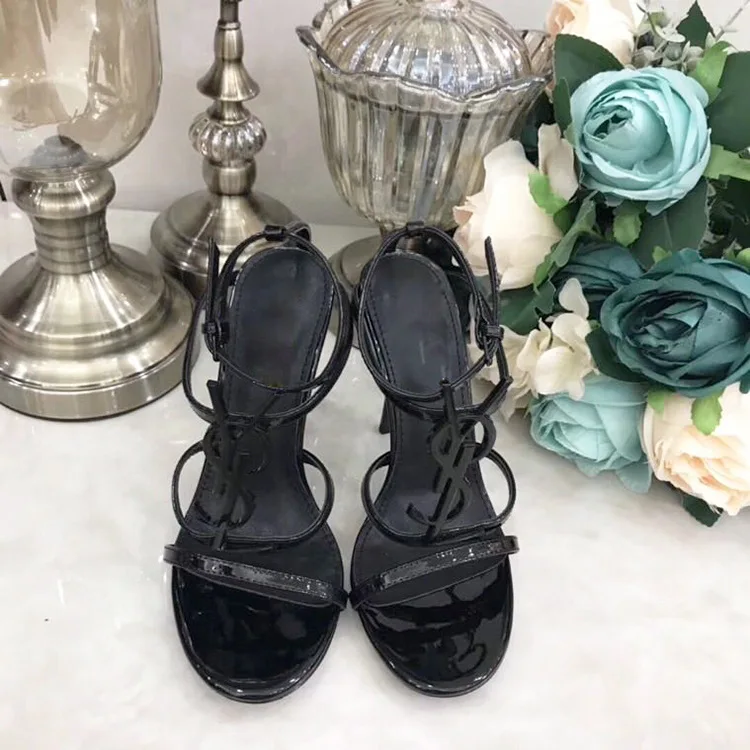 2021 модные женские туфли на высоком каблуке с буквенным принтом